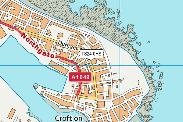 TS24 0HS map - OS VectorMap District (Ordnance Survey)