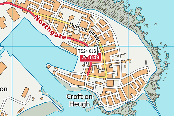 TS24 0JS map - OS VectorMap District (Ordnance Survey)