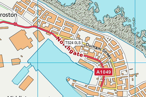 TS24 0LS map - OS VectorMap District (Ordnance Survey)