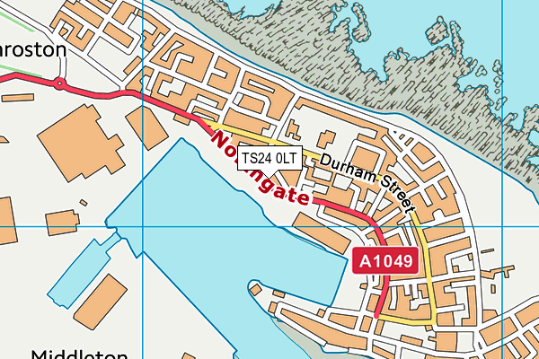 TS24 0LT map - OS VectorMap District (Ordnance Survey)