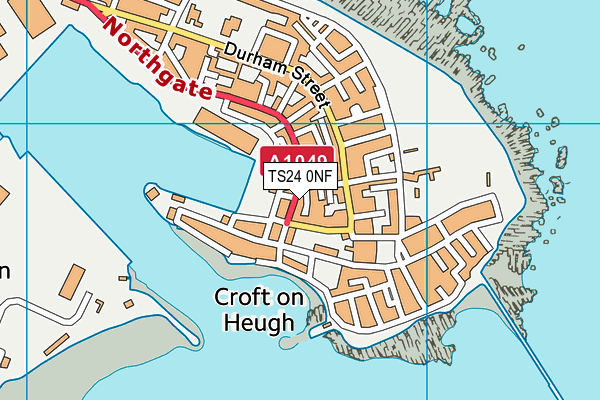 TS24 0NF map - OS VectorMap District (Ordnance Survey)