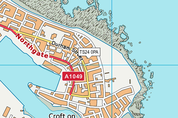 TS24 0PA map - OS VectorMap District (Ordnance Survey)