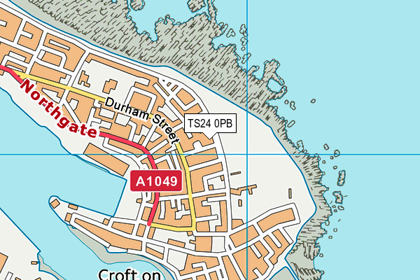 TS24 0PB map - OS VectorMap District (Ordnance Survey)