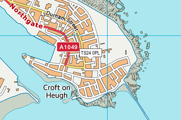 TS24 0PL map - OS VectorMap District (Ordnance Survey)