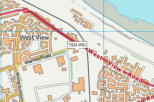 TS24 0RG map - OS VectorMap District (Ordnance Survey)