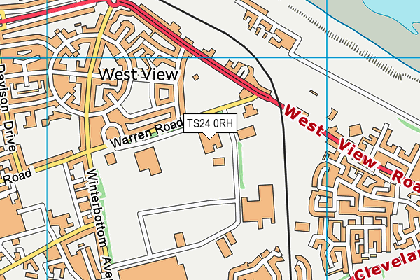 TS24 0RH map - OS VectorMap District (Ordnance Survey)