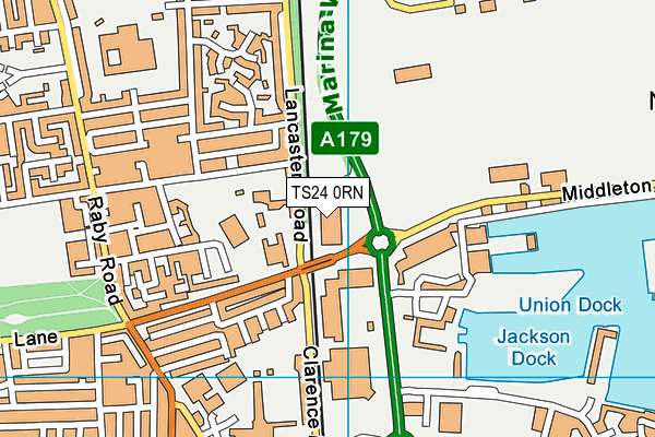 TS24 0RN map - OS VectorMap District (Ordnance Survey)