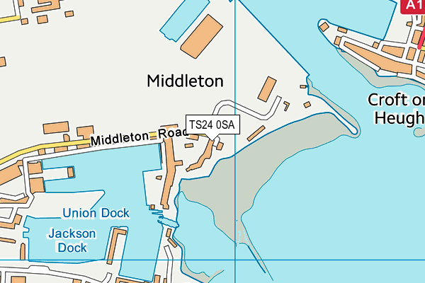 TS24 0SA map - OS VectorMap District (Ordnance Survey)