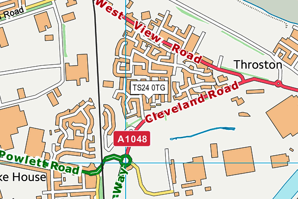 TS24 0TG map - OS VectorMap District (Ordnance Survey)