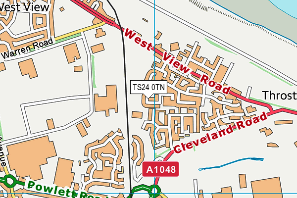 TS24 0TN map - OS VectorMap District (Ordnance Survey)