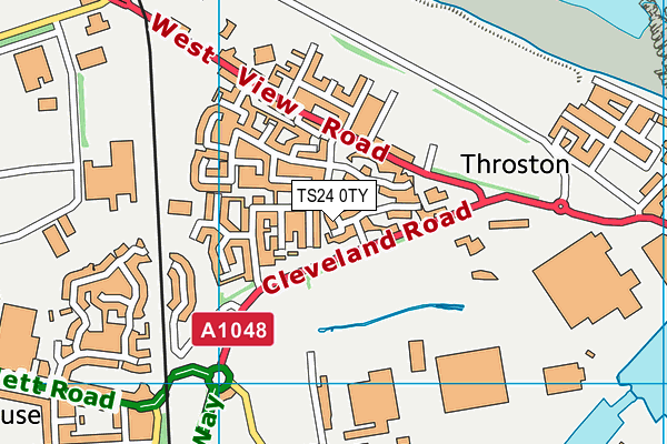 TS24 0TY map - OS VectorMap District (Ordnance Survey)