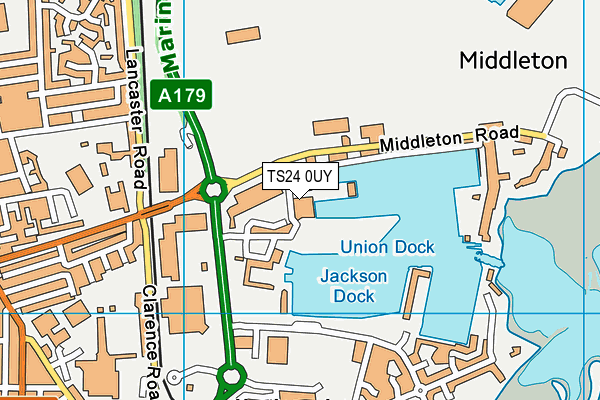 TS24 0UY map - OS VectorMap District (Ordnance Survey)