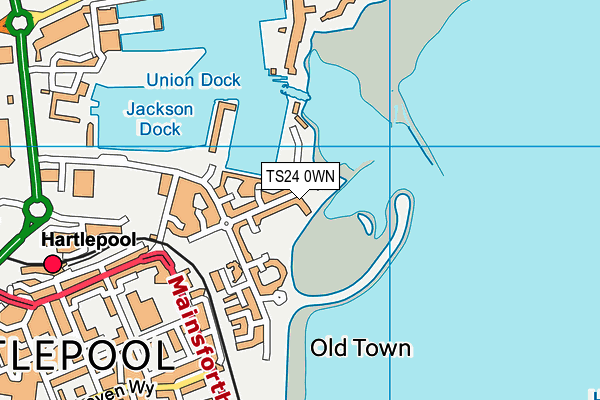 TS24 0WN map - OS VectorMap District (Ordnance Survey)