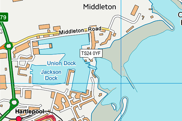TS24 0YF map - OS VectorMap District (Ordnance Survey)