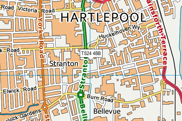 TS24 4BB map - OS VectorMap District (Ordnance Survey)