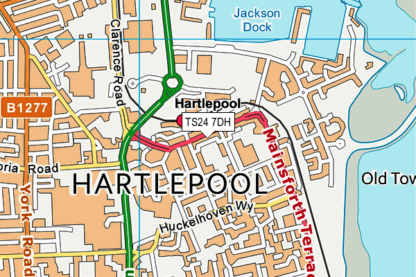 TS24 7DH map - OS VectorMap District (Ordnance Survey)