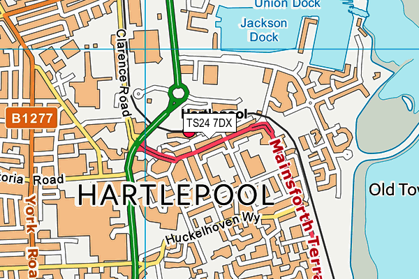 TS24 7DX map - OS VectorMap District (Ordnance Survey)