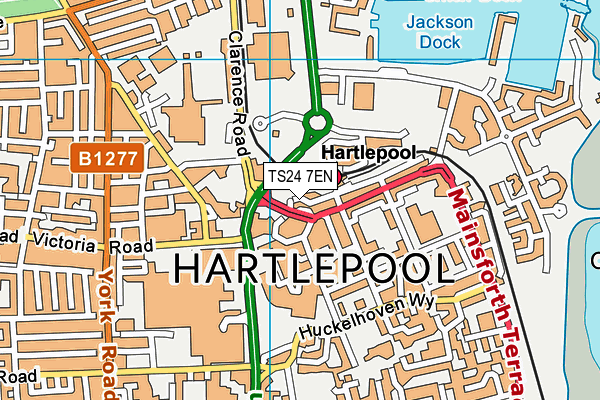 TS24 7EN map - OS VectorMap District (Ordnance Survey)