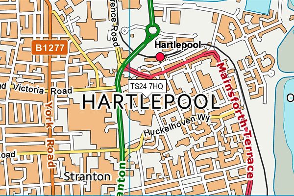 TS24 7HQ map - OS VectorMap District (Ordnance Survey)