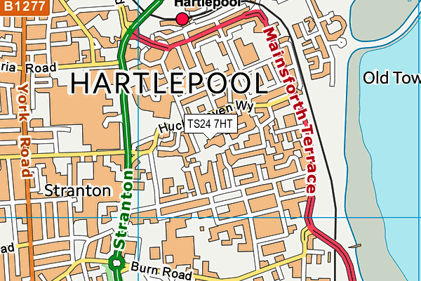 St Joseph's Catholic Primary School, Hartlepool map (TS24 7HT) - OS VectorMap District (Ordnance Survey)
