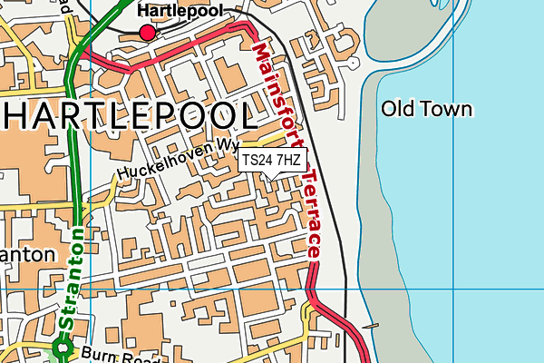 TS24 7HZ map - OS VectorMap District (Ordnance Survey)