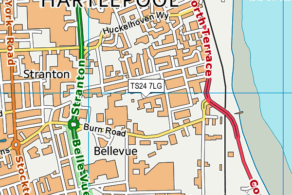 TS24 7LG map - OS VectorMap District (Ordnance Survey)