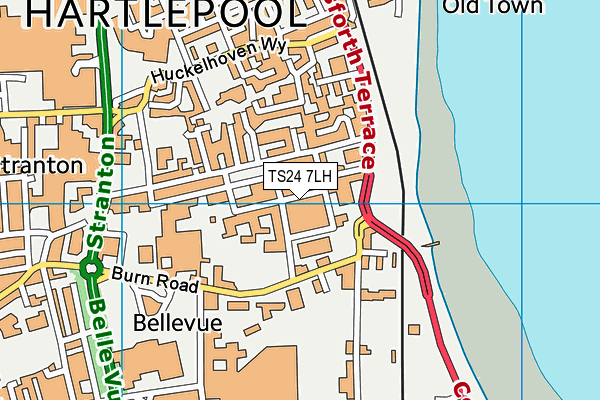 TS24 7LH map - OS VectorMap District (Ordnance Survey)