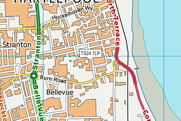 TS24 7LP map - OS VectorMap District (Ordnance Survey)