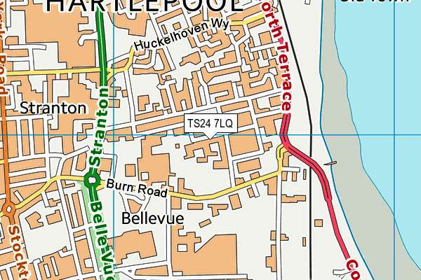 TS24 7LQ map - OS VectorMap District (Ordnance Survey)