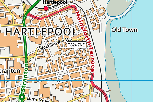 TS24 7NE map - OS VectorMap District (Ordnance Survey)