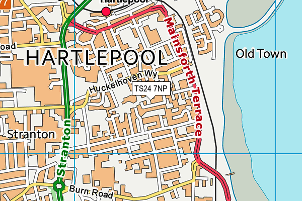 TS24 7NP map - OS VectorMap District (Ordnance Survey)