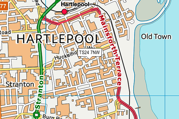 TS24 7NW map - OS VectorMap District (Ordnance Survey)