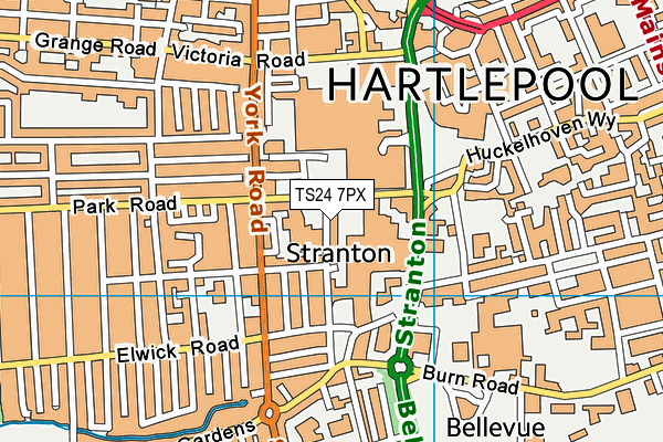 TS24 7PX map - OS VectorMap District (Ordnance Survey)