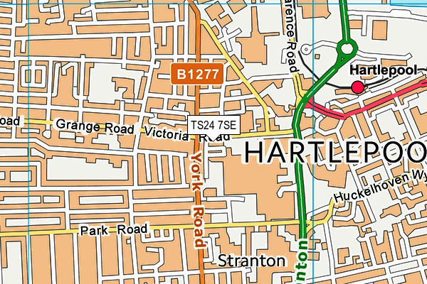 TS24 7SE map - OS VectorMap District (Ordnance Survey)