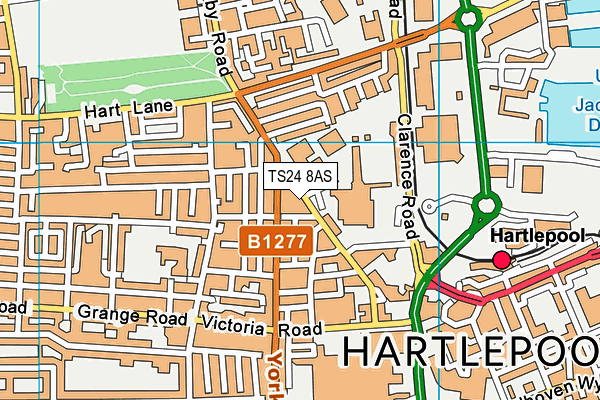 TS24 8AS map - OS VectorMap District (Ordnance Survey)