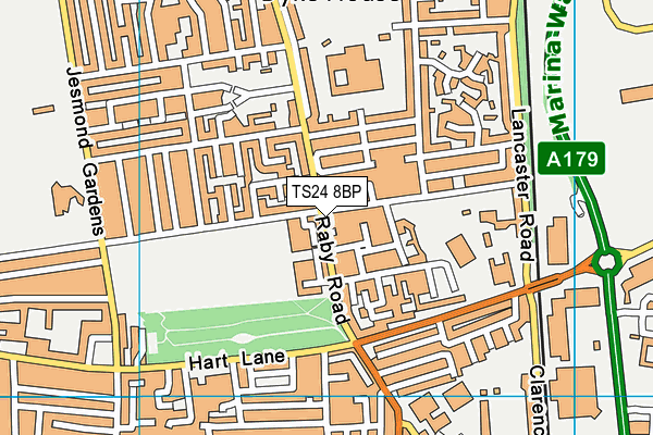 TS24 8BP map - OS VectorMap District (Ordnance Survey)