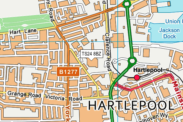 Hartlepool United  map (TS24 8BZ) - OS VectorMap District (Ordnance Survey)