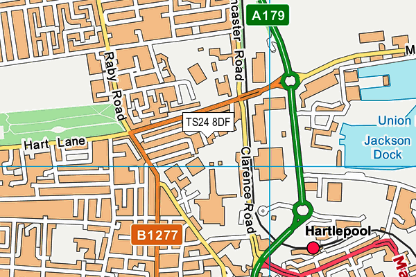 TS24 8DF map - OS VectorMap District (Ordnance Survey)