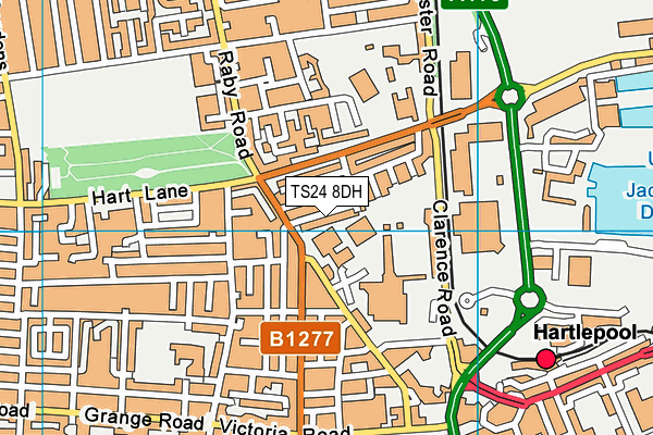 TS24 8DH map - OS VectorMap District (Ordnance Survey)