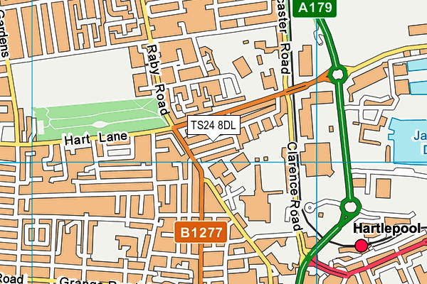 TS24 8DL map - OS VectorMap District (Ordnance Survey)