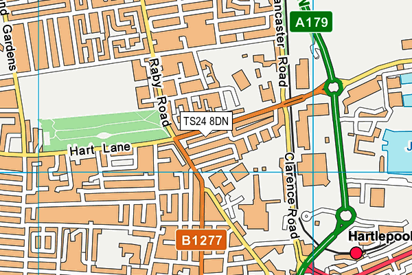 TS24 8DN map - OS VectorMap District (Ordnance Survey)