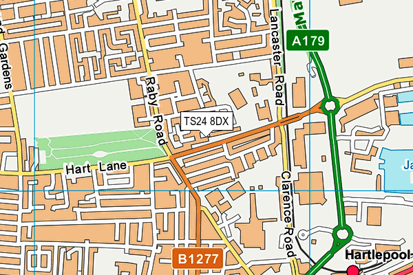 TS24 8DX map - OS VectorMap District (Ordnance Survey)