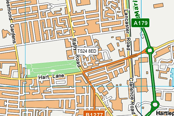 TS24 8ED map - OS VectorMap District (Ordnance Survey)
