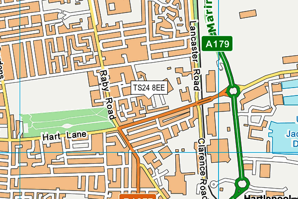 TS24 8EE map - OS VectorMap District (Ordnance Survey)