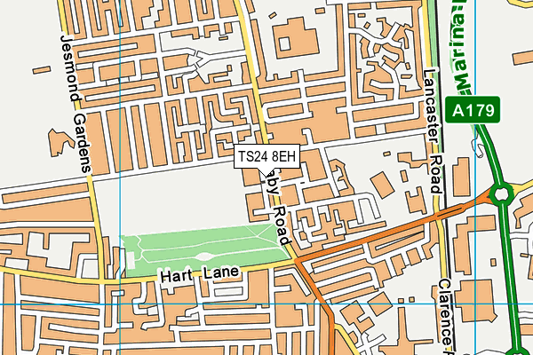 TS24 8EH map - OS VectorMap District (Ordnance Survey)