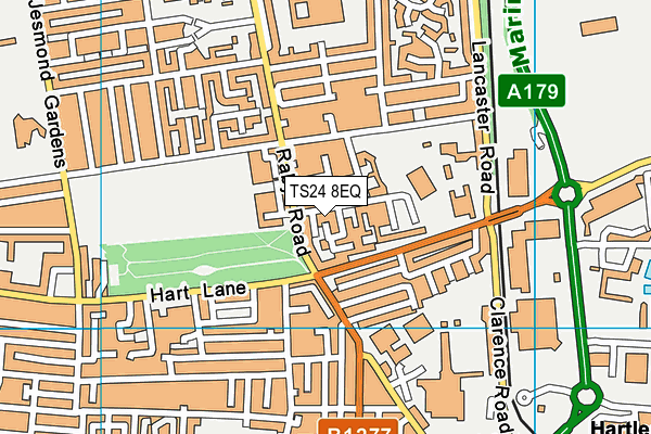 TS24 8EQ map - OS VectorMap District (Ordnance Survey)