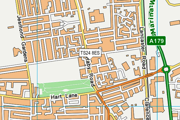 TS24 8ES map - OS VectorMap District (Ordnance Survey)