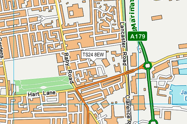 TS24 8EW map - OS VectorMap District (Ordnance Survey)