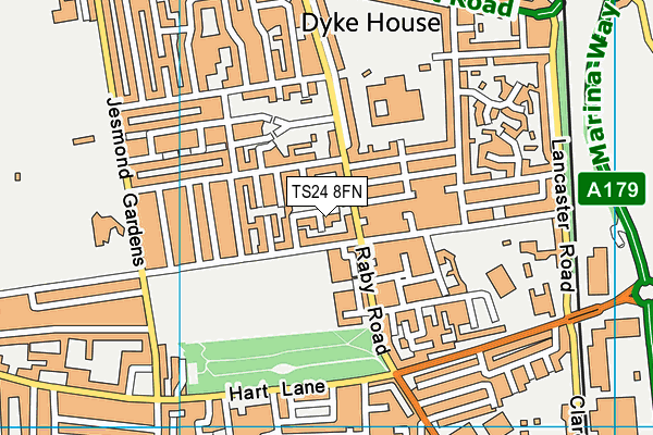 TS24 8FN map - OS VectorMap District (Ordnance Survey)