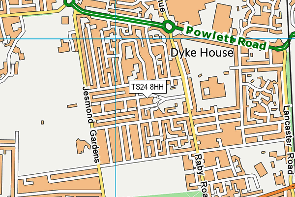 TS24 8HH map - OS VectorMap District (Ordnance Survey)